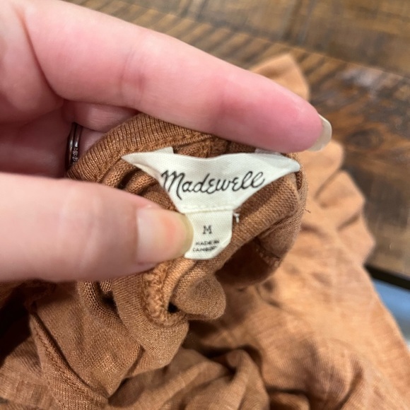 Madewell Tan Sundress Sleeveless Crew Neck Mini - Picture 3 of 3